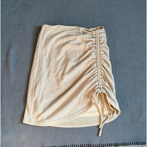 PRINCESS POLLY Beige Mini Skirt with Tie